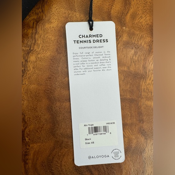 BLACK ALO TENNIS DRESS - CHARMED TENNIS DRESS (BRAND NEW) - Picture 7 of 8